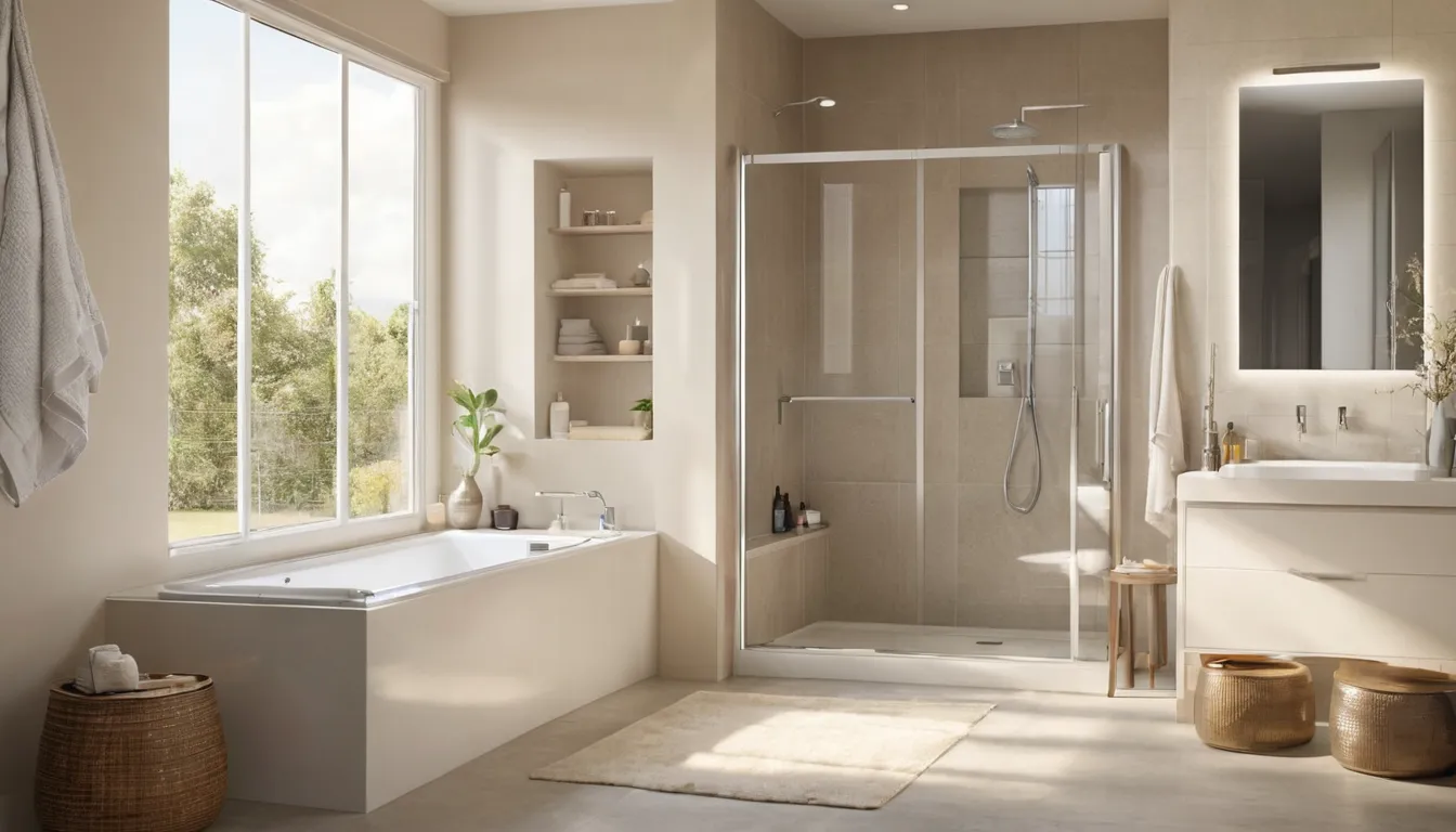 A bright, accessible bathroom with a walk-in tub in a home in Brockton